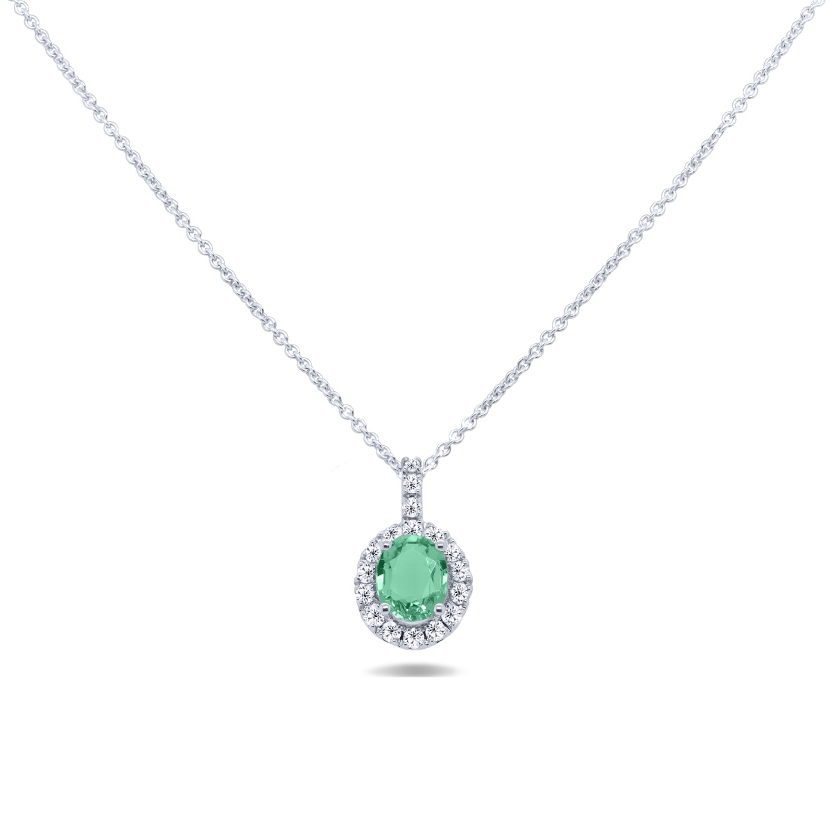 Fulton Emerald Double Prong Pendant Necklace by CARAT* LONDON – CARAT*  London UK