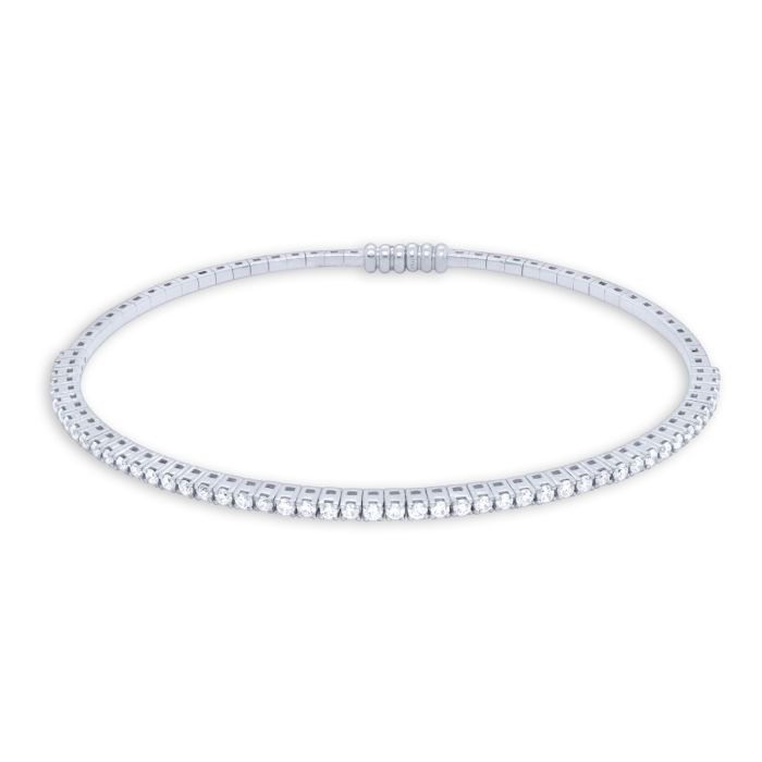 White gold riviere bracelet with brilliant-cut diamonds 0.72 carats