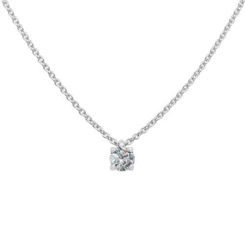 White gold pendant with brilliant cut diamond 0.20 carats