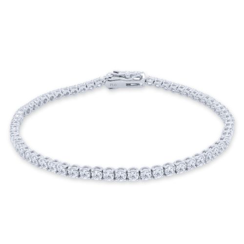 White gold riviere bracelet with brilliant-cut diamonds