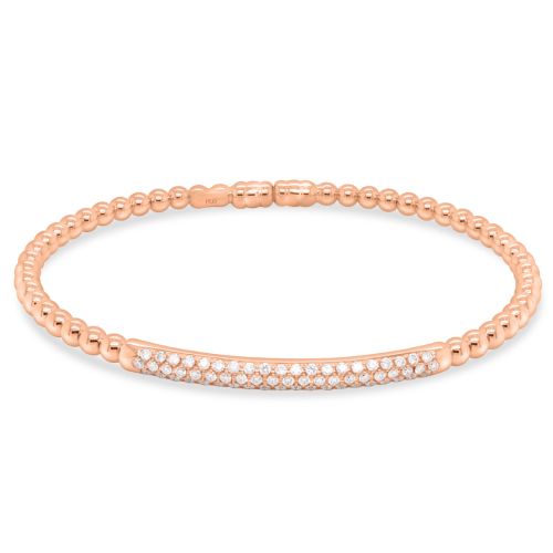 Rose gold bracelet with 0.43 carats brilliant-cut diamonds