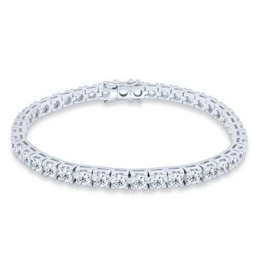 White gold riviere bracelet with 6.00 carats brilliant-cut diamonds