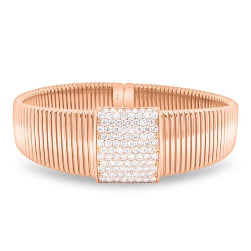 Rose gold bracelet with diamonds