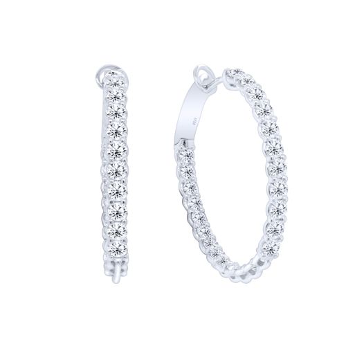 White gold earrings with 3.30 carats diamonds