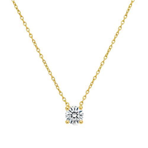 Yellow gold necklace with 0.30 carat diamond