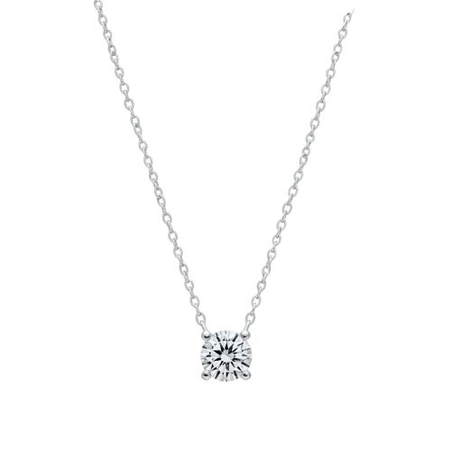 Colgante de oro blanco y diamante 0.30 quilates