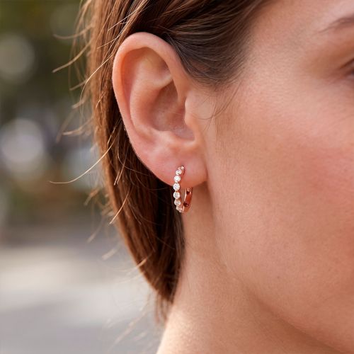 Rose gold diamond earrings