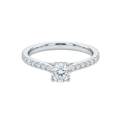 White gold ring with a 0.30 carat center diamond