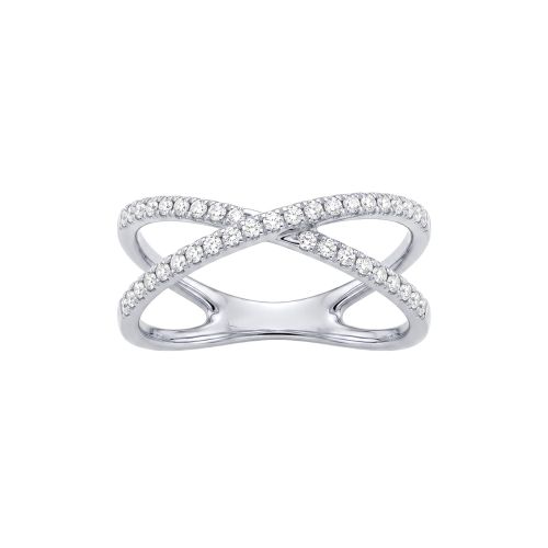 White gold and diamond ring