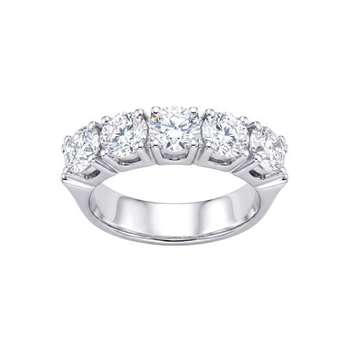 White gold half eternity ring