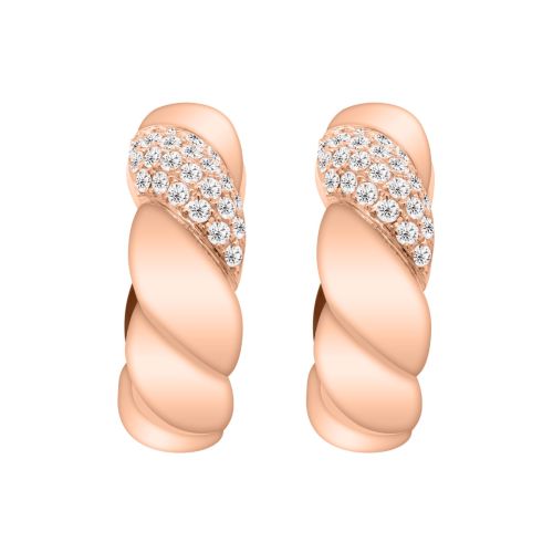 Rose gold earrings with diamonds 0.63 carats