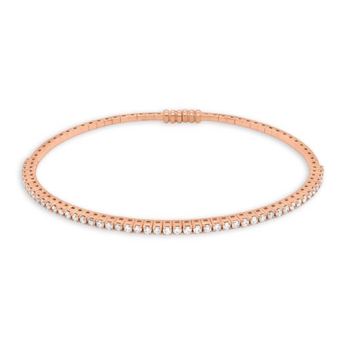 Rose gold riviere bracelet with brilliant-cut diamonds 0.68 carats