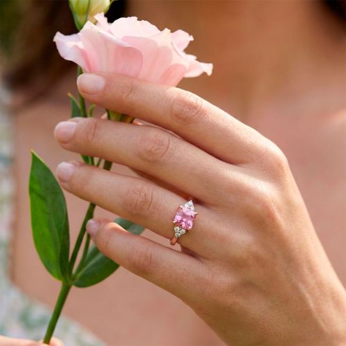 Rose gold tourmaline ring