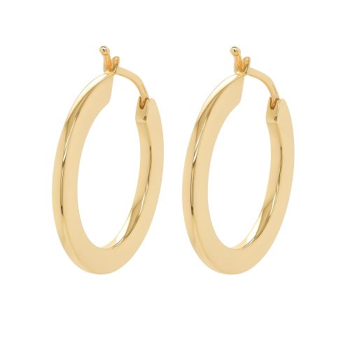 Yellow gold hoop earrings
