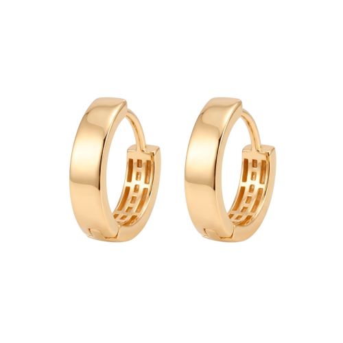 Yellow gold hoop earrings