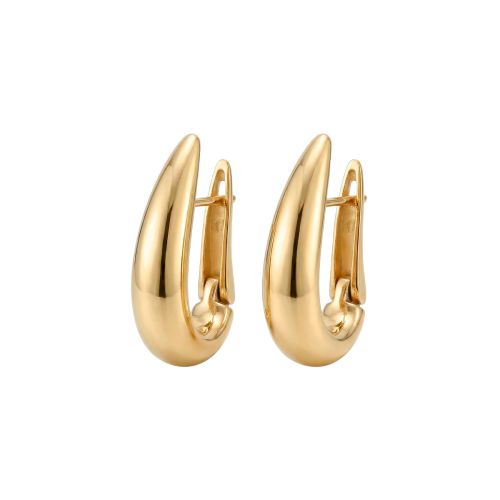 Yellow gold hoop earrings