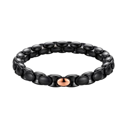 Rose gold and black ceramic bracelet