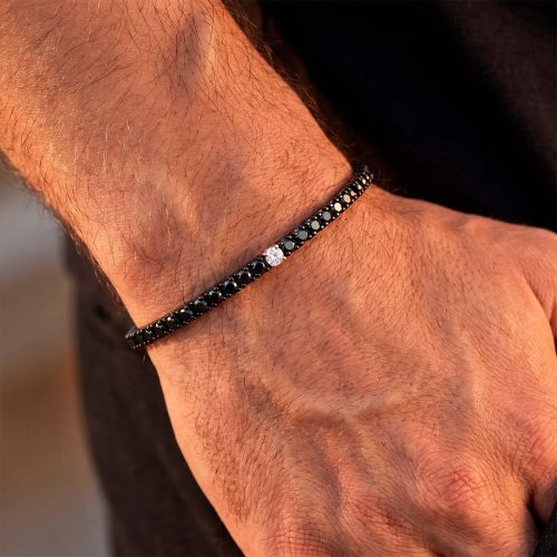 pulsera de oro rosa brillantes blancos
