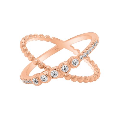 Rose gold ring with brilliant cut diamonds, 0.28 carats - Jewellery murcia