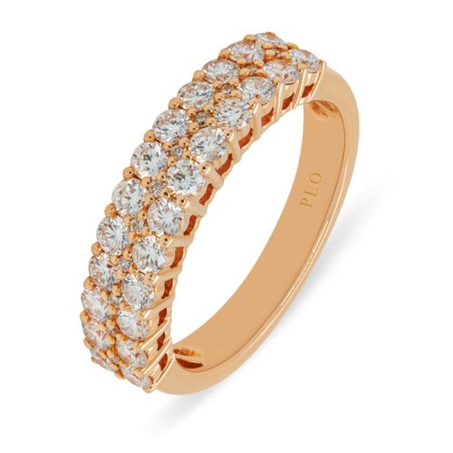 Rose Gold ring with diamonds 1.11 carats