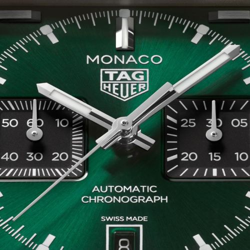 TAG Heuer Monaco Chronograph Automático 39 mm Titanio Grado 5 Verde CDW2180.FC8360