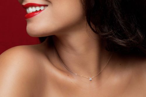 La Brune & La Blonde rose gold 360º necklace diamond