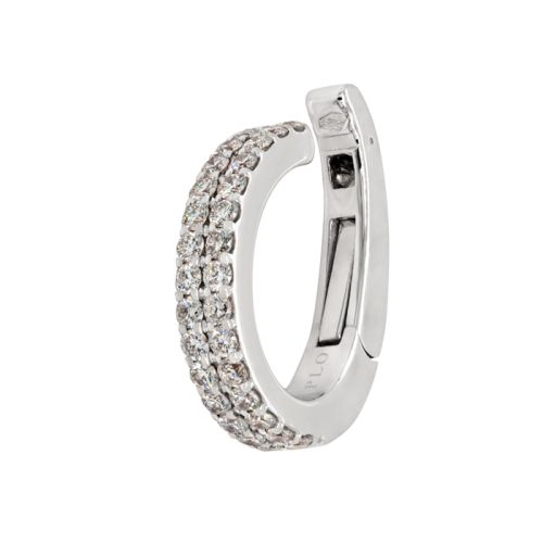 White gold ear cuff earring with 0.32 carat diamonds