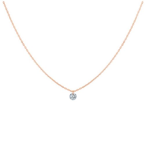 La Brune & La Blonde rose gold 360º necklace diamond