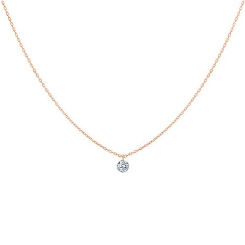 La Brune & La Blonde Collar Oro Rosa 360º diamante 0.07 quilates