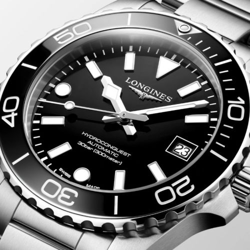 Longines Hydroconquest Auto 39 mm Negro L3.779.4.56.6