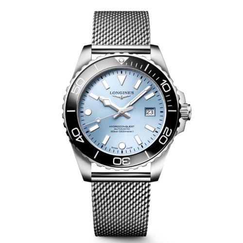 Longines HydroConquest Automático 42 mm Azul Helado Milanesa L3.788.4.99.6
