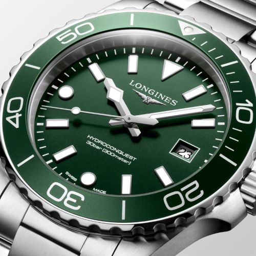 Longines HydroConquest Cuarzo 42 mm Esfera Verde L3.769.4.06.6