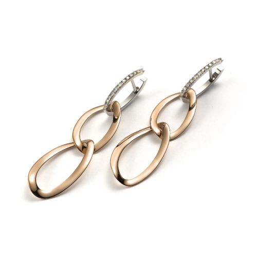 Mattioli Hiroko rose gold, white gold earrings with diamonds