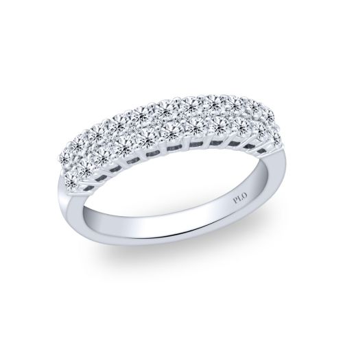 Solitaire ring in white gold and 0.51-carat diamond