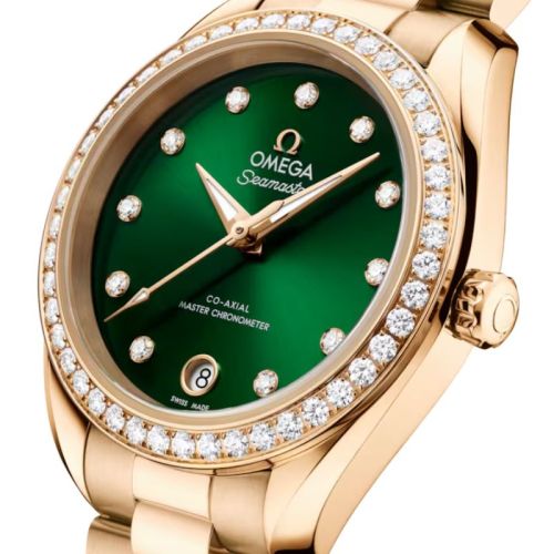 OMEGA Seamaster Aqua Terra 150M 30 mm oro Moonshine™ Verde 220.55.30.20.60.001