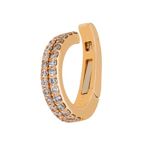 Rose gold ear cuff earrings with 0.32 carat diamonds
