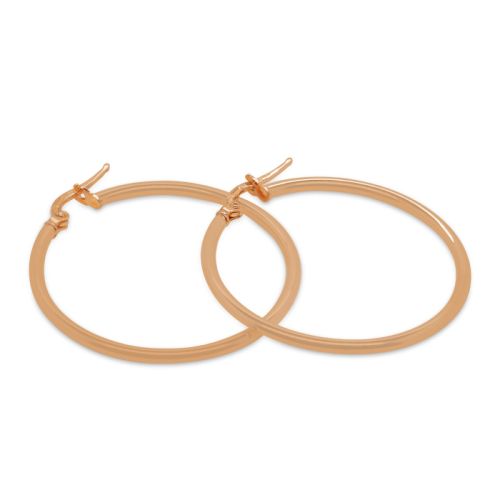 Fine hoop earrings in rose gold