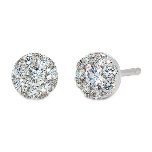 Pendientes de oro blanco y diamantes de 0.70 quilates