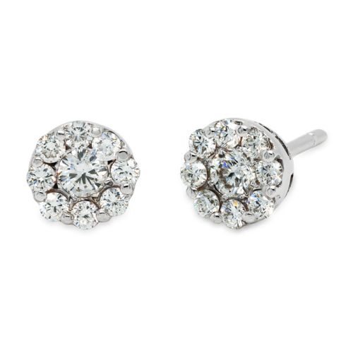 White gold earrings with diamonds 0.62 carats