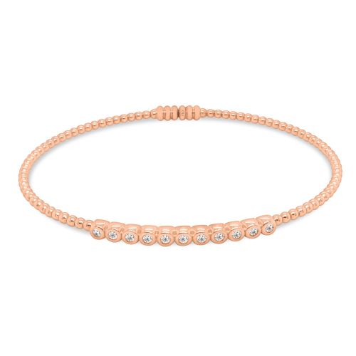 Rose gold bracelet with brilliant-cut diamonds 0.17 carats