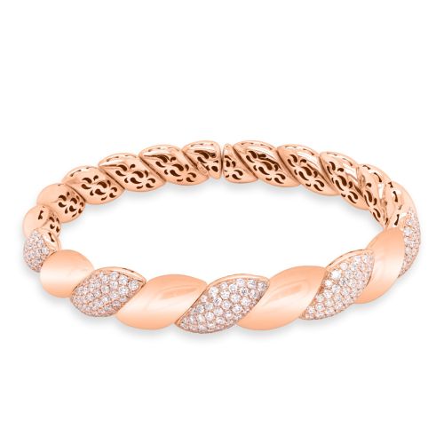 Rose gold bracelet with brilliant-cut diamonds 2.00 carats