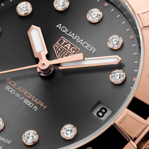 TAG Heuer Aquaracer Solargraph Diamantes Oro Rosa WBP1324.BB0005