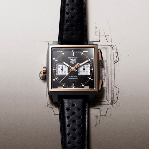 TAG Heuer Monaco Chronograph 39 mm Titanio y Oro Rosa 18K CDW2150.FC8360