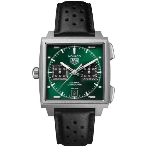TAG Heuer Monaco Chronograph Automático 39 mm Titanio Grado 5 Verde CDW2180.FC8360