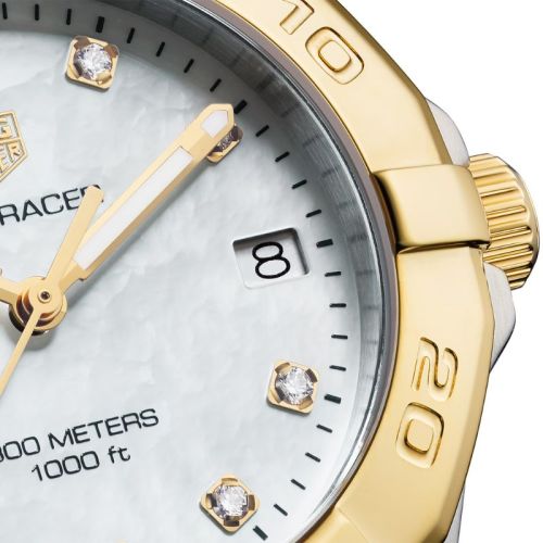 TAG Heuer Aquaracer Date 32 mm Oro Amarillo Madreperla Diamantes WBD1322.BB0320