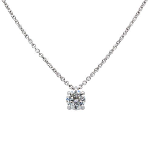White gold pendant with solitarie diamond 0.40 carats