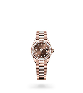 Rolex Lady-Datejust - Oyster, 28 mm, Everose gold and diamonds