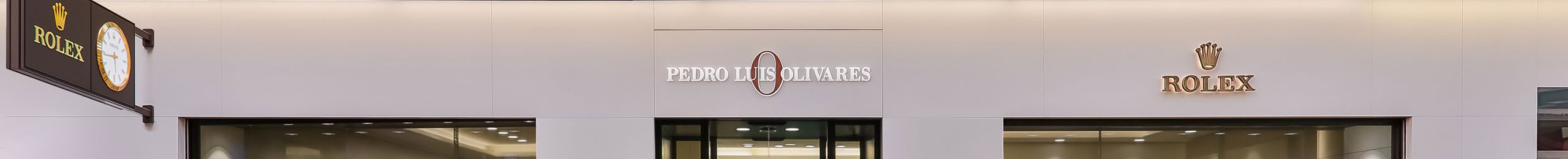 Rolex Official Retailer Jewelry Facade - Pedro Luis Olivares Jewelry in Murcia